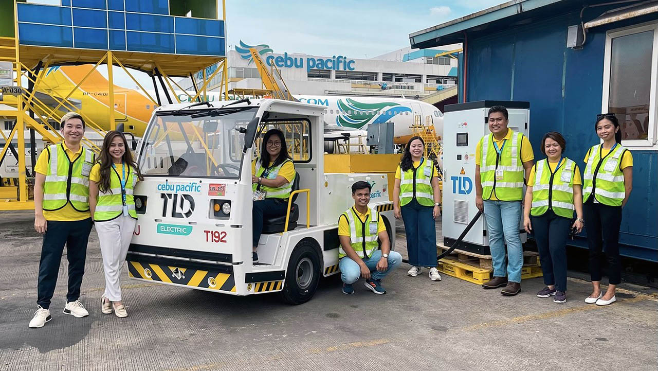 A Step Forward for Sustainability: Cebu Pacific Holds EV Baggage Tractor Trial Run