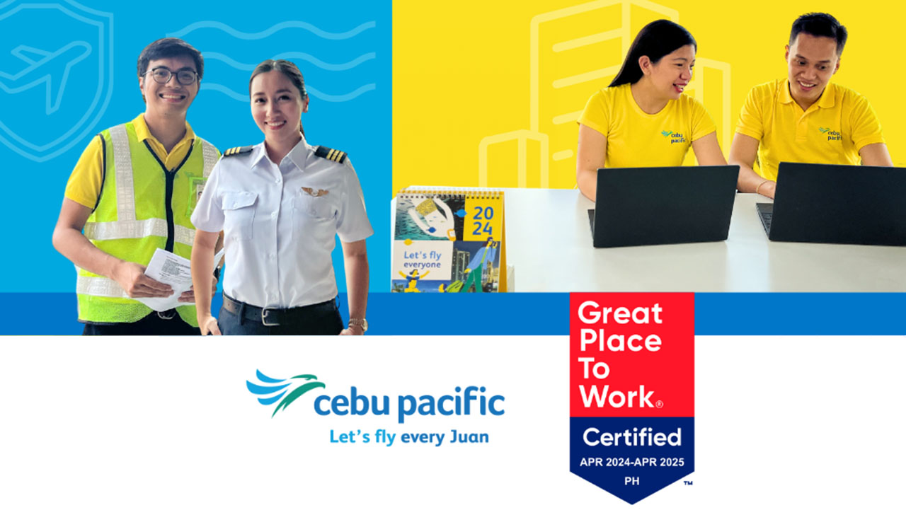 Cebu Pacific Earns Great Place To WorkCertification